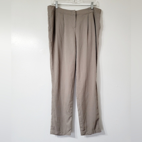 NWT Eileen Fisher Tencel Pleated Slouchy Ankle Pants in Stone size PM - Picture 2 of 11